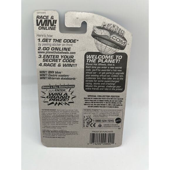 2002 Hot Wheels Collector #134 OLD #3 Orange Silver-Painted Base w/5 Spoke Wheel - Picture 3 of 3